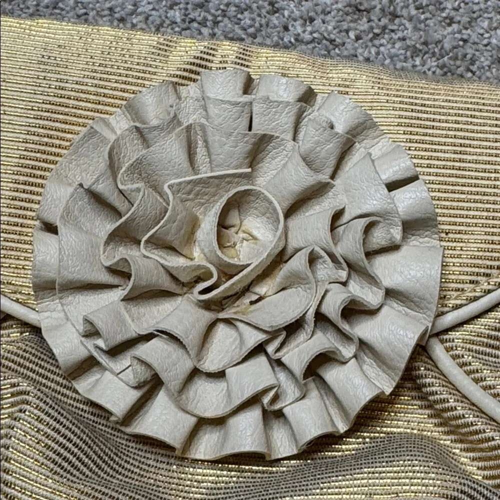 Loeffler Randall for Target Gold Metallic Rosette Wristlet Clutch